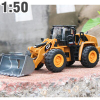 Xe xúc ủi đất đồ chơi trẻ em mô hình tỉ lệ 1:50 bằng hợp kim và nhựa đồ chơi trẻ em