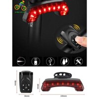[xedapxuananh] Đèn xi nhan xe đạp có còi, chống nước, sạc USB