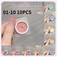 Xeijayi Pat Paint Gel Ba Lan vỗ tay keo Nail Art Gradient Ngâm tắt UV LED Nail Arts Gel Varnish Color Gel Hoạt động đơn giản Nail Salon 8ml