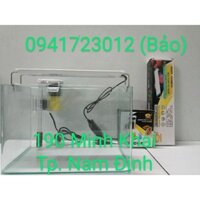 (Xem mô tả) Combo bể kính đúc Minjiang 30cm lọc thác và đèn