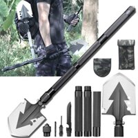 Xẻng cuốc đa năng đi phượt, xẻng quân dụng dã ngoại, làm vườn, gấp gọn gàng 13 chức năng