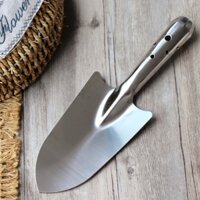 Xẻng làm vườn inox TXE-01, Xẻng thép trắng cẩm tay, Xẻng inoc cầm tay mini