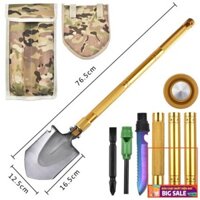 Xẻng quân dụng đa năng đi phượt cao cấp, xẻng đa năng gấp gọn trong ô tô