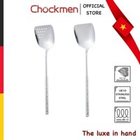 Xẻng Xào CHOCKMEN Inox 18/10 Xẻng Xào Nấu Lật Thức Ăn SET SẦN TRÒN MỚI