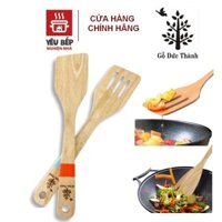 Xẻng/Vá Chiên Xào Nấu Ăn Bằng Gỗ Cao Su Tự Nhiên Cán Màu - Gỗ Đức Thành