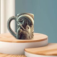 Xenomorph / Alien Drinking Coffee Mug - Gift For Horror Fans 2025 New