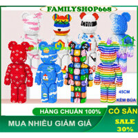 xếp hình bearbrick người nhện ô chữ love 45cm TAIDX Đồ chơi Xếp hình lắp ráp mô hình nano 3d cỡ lớn bear brick.