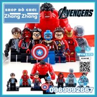 Xếp hình Captain America - Super Adaptoid - SpiderBoy - She Hulk - Hammer - Coulson Marvel Lego Minifigures Xinh X0151
