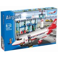 Xếp hình city - Sân bay quốc tế và máy bay chở khách C2022 X19052 Boeing 787 80009 C2082 ( nhiều mẫu )