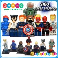 Xếp hình Dị nhân X-Men Mystique - Ironman - Captain Marvel - Winter Soldier - Wolverine Lego Minifigures Xinh X0109