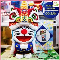 xếp hình doremon kỳ lân xinz 53cm (Tặng búa) Đồ chơi xếp hình lắp ráp đô rê mon nanoblock nano block cho bé