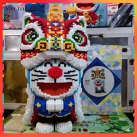 xếp hình doremon kỳ lân xinz 53cm (Tặng búa) Đồ chơi xếp hình lắp ráp đô rê mon nanoblock nano block cho bé ,