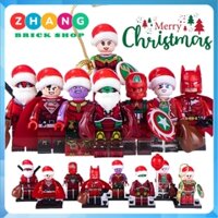 Xếp hình Giáng sinh Christmas Batman - Superman - Iron Man - Thanos - Deadpool - Harley Quinn Lego Minifigures WM6104