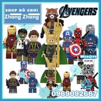 Xếp hình Iron Man - Captain America - Deadpool - Hawkeye - Hulk - Rocket Racoon - Loki Lego Minifigures POGO PG8271