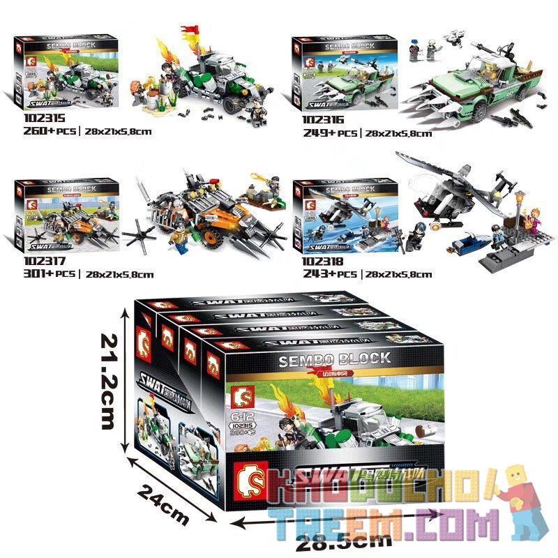 Xếp hình kiểu Lego Sembo 102315