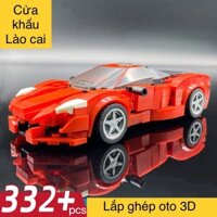 xếp hình lắp ghép oto siêu xe đua  -xếp hình con trai 332 miếng ghép- hộp đẹp y hình