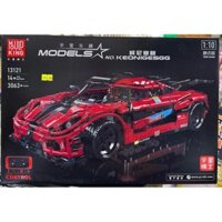 Xếp hình lắp ráp technic Mouldking 13121 Siêu xe ô tô Koenigsegg tỉ lệ 1:10 có điều khiển le,go 3063 chi tiết