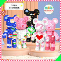 Xếp hình LEGO BEARBRICK 35CM, Bearbrick Caro/ Đỏ Hoa/ Cầu Vồng/ JinX/ Chữ Cái/ Phi Hành Gia/ Vũ Trụ Làm Quà Tặng