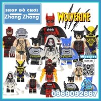 Xếp hình Lego Người Sói Wolverine Batpool Spider Gwen Flash Batmite Ninja Strike Weapon-X Lego Minifigures Pogo Pg8147