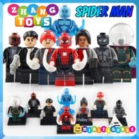 Xếp hình Lego Spider-Man Far From Home Mysterio Peter Parker Nick Fury Happy Hogan Hydro Man Lego Minifigures Xinh X0249