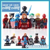 Xếp hình Marvel Spider-Man Wolverine Supergirl Captain America Human Torch Joker Zoom Daredevil Lego Minifigures SY678