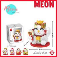 Xếp hình mèo may mắn Nhật bản - Miniblock mèo thần tài size XL