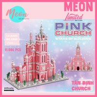 Xếp hình miniblock nhà thờ Tân Định - Lego Tan Dinh church size khủng