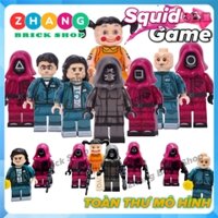 Xếp hình mô hình Trò chơi con mực Squid game gồm Oh Il Nam - Gi Hoon - Sae Byuk Lego Minifigures WM6131