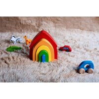 Xếp hình ngôi nhà ( wooden house toys)
