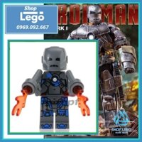 Xếp hình Người sắt Iron Man Mark I do Tony Stark điều khiển Lego Minifigures Kopf KF356