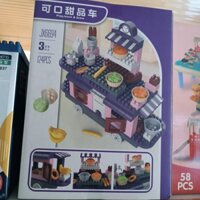 xếp hình nhà bán bánh kem