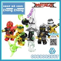 Xếp hình Ninjago Cole- Pythor- Yang- Golden Ninja- Kai- Zane Lego Minifigures PRCK GA137-142