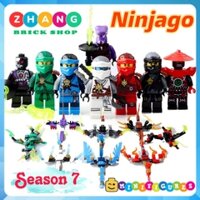 Xếp hình Ninjago Jay Lloyd Kai Cole Zane Stone Scout Chop rai Cryptor tặng kèm Rồng bay Lego Minifigures SY626