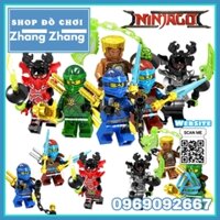 Xếp hình Ninjago Nya- Echo Zane- Jay- General Kozu- Lloyd- Giant Stone Warrior Lego Minifigures PRCK GA143 148