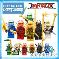 Xếp hình Ninjago Zane - Golden Ninja - Cole - Lloyd - Jay - Kai Lego Minifigures PRCK GA131 136