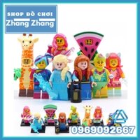 Xếp hình Nữ Hoàng băng giá Frozen Elsa Anna Mascot - Dude - Hula Lula - Lucy Candy Rapper Kitty Lego Minifigures WM6067