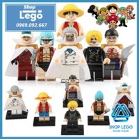 Xếp hình One Piece Sanji - Frank - Luffy - Sakazuki Akainu - Edward - Garp Lego Minifigures Koruit KT1008