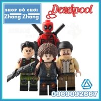 Xếp hình Peter - Deadpool - Cable - Domino siêu anh hùng Marvel Lego Minifigures WM6034