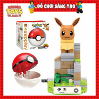 Xếp hình Pokemon GO BrickHeadz Eevee (tặng kèm Pokeball) - Đồ Chơi Lắp Ghép Sáng Tạo - Keeppley B0102