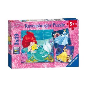 Xếp hình puzzle cuộc phiêu lưu của các nàng công chúa Disney 3 bộ 49 mảnh Ravensburger RV09350 2