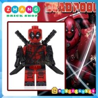 Xếp hình quái nhân Deadpool siêu anh hùng Marvel đầy đủ vũ khí Lego Minifigures Kopf KF271 KF6019