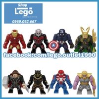 Xếp hình Siêu anh hùng Marvel Loki, Thor, Captain America Lego Minifigures POGO PG8258
