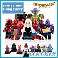 Xếp hình Spider-Man - Miles Morales - Spider Gwen - Prowler - Green Goblin - Spider Man Noir Lego Minifigures Wm wm6052