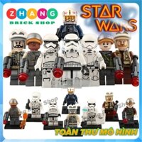 Xếp hình Star Wars Stormtrooper - Rebel Pilot - Flametrooper- Rebel Trooper Lego Minifigures Lele C041 048