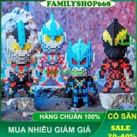 Xếp hình Ultraman Hayata 47cm Đồ chơi lắp ráp nano nanoblock mô hình cỡ lớn