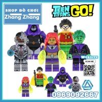 Xếp hình Young Justice League Teen Titans Robin - Cyborg - Beast Boy - Starfire - Raven Lego Minifigures Kopf KF6049