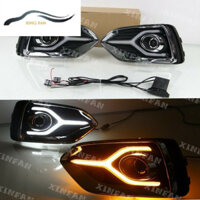 Xf Một Cặp LED DRL Chạy Ban Ngày Sương Mù Đèn Tín Hiệu Cho Xe Hyundai Accent 2017 2018 2019 2020 2021