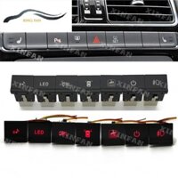 Xf Xe Màu Đỏ Đèn LED DRL Đèn Sương Mù Đỗ Xe Radar Nguồn Bật Tắt Gương Làm Nóng Nút Công Tắc Cho VW polo 6C 2014 2015 Phụ Kiện Ô Tô