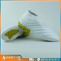 Xfaster – Giày Đá Bóng Copa Trắng Không Dây Cổ Dệt Ép Cao Cấp