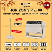 Xgimi Horizon S Max - Máy chiếu thông minh tích hợp hệ điều hành Android, nguồn sáng kép Dual Light 2.0, độ sáng 3100 ISO lumens, phân giải chuẩn 4K UHD, hỗ trợ các tính năng căn chỉnh thông minh, loa Harman Kardon, chuẩn Dolby Vision và IMAX Enhanced
